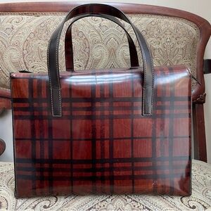 Elegant Brown Plaid Women's Bag